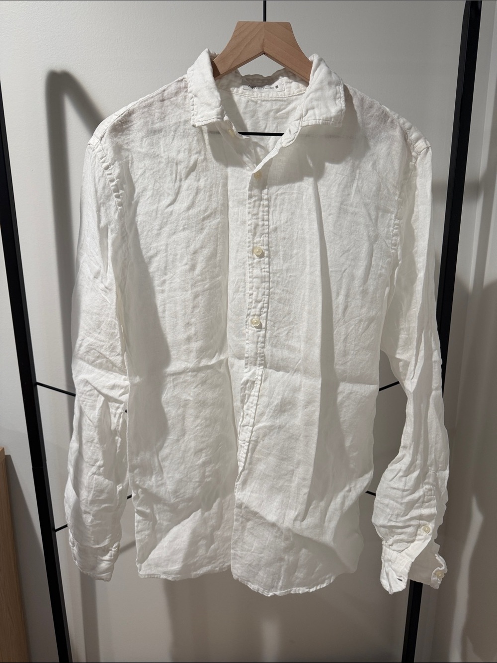Men’s Zara White Linen Shirt